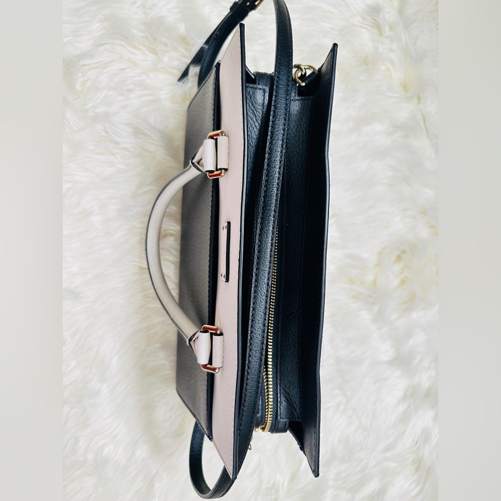 Kate Spade Two-Tone Black and Cream Cedar Street Maise Satchel - Picture 8 of 11